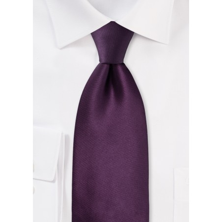 Extra Long Length Berry Purple Tie
