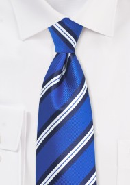 Horizon Blue Repp Striped Tie