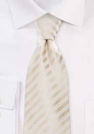 Formal Extra Long Ties - Ivory Color XL Necktie