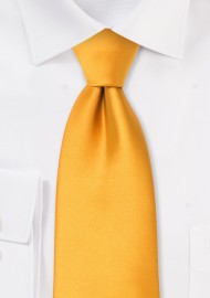 Solid Amber Yellow Kids Necktie