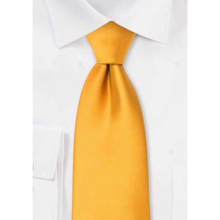 Solid Amber Yellow Kids Necktie