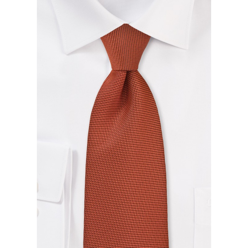Fall Colored Tie in Rich Persimmon