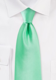 Bright Mint Colored Kids Sized Tie