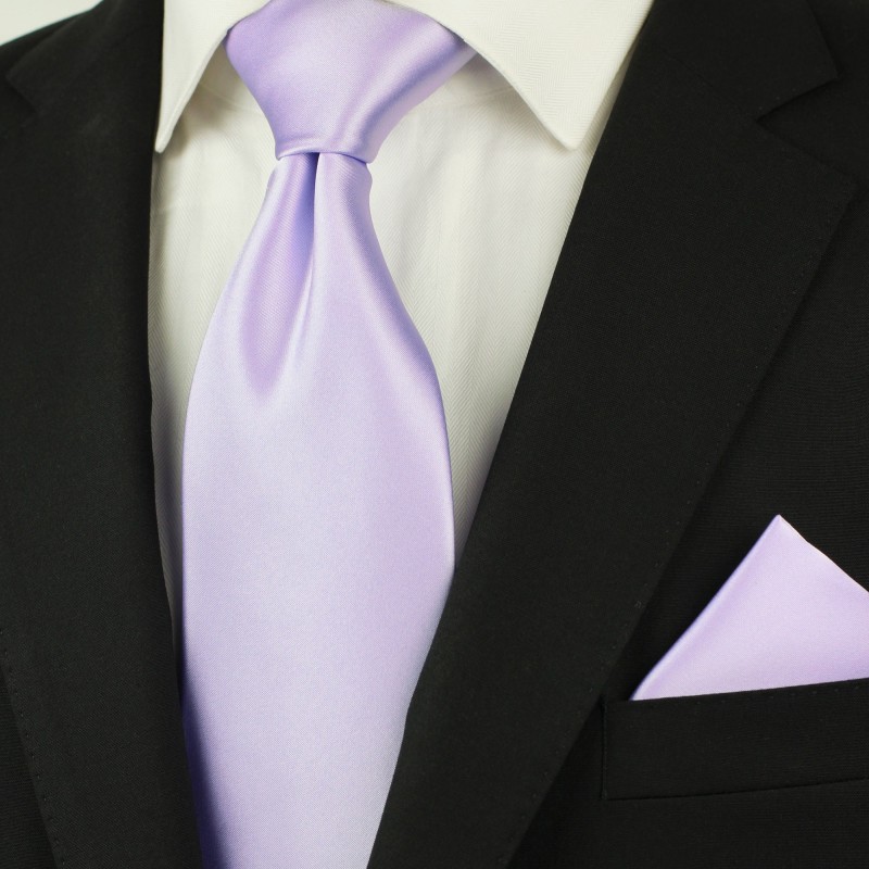 XL Tie in Soft Lavender - Ties-Necktie.com