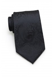 Paisley Tie in Jet Black for Kids