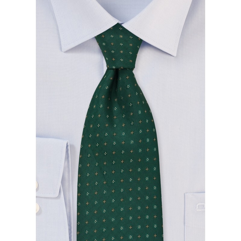 Hunter Green Floral Tie