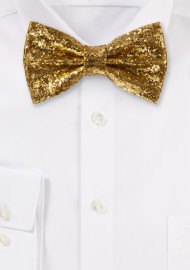 Glitter Bow Tie in Vegas Gold formal gold metallic mens bow tie