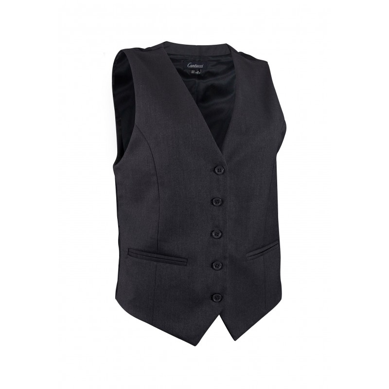 Women's Uniform Vests | Charcoal Gray Suit Vest for Women - Ties ...