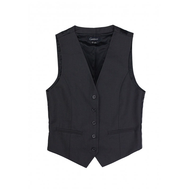 Women's Uniform Vests | Charcoal Gray Suit Vest for Women - Ties ...