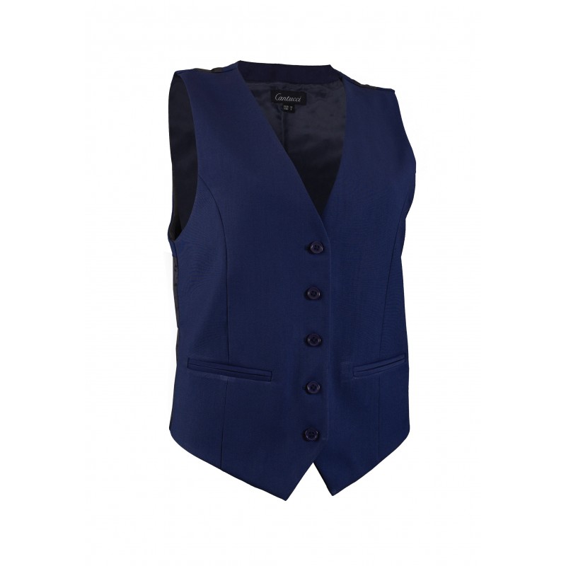 Dark Navy Women's Vests | Women's Uniform Suit Vest in Midnight Blue ...