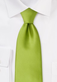 Solid color ties - Bright green necktie