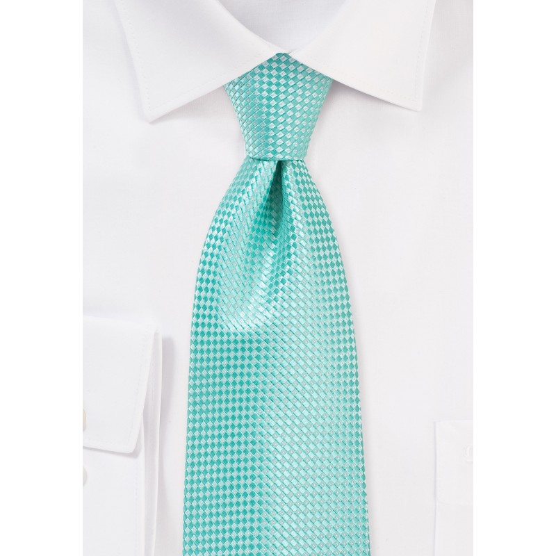 Textured Tie in Beach Glass Green