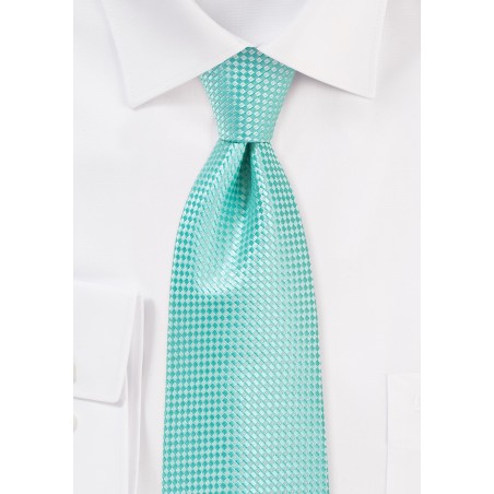 Extra Long Length Tie in Beach Glass Green