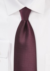 Textured Necktie in Port Red