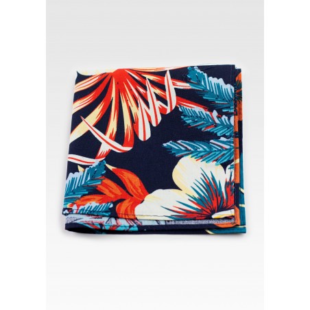 Hawaii Print Pocket Squares in Cotton