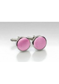 Pink Fabric Covered Cufflinks
