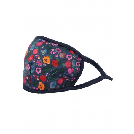 colorful floral print face mask with filter