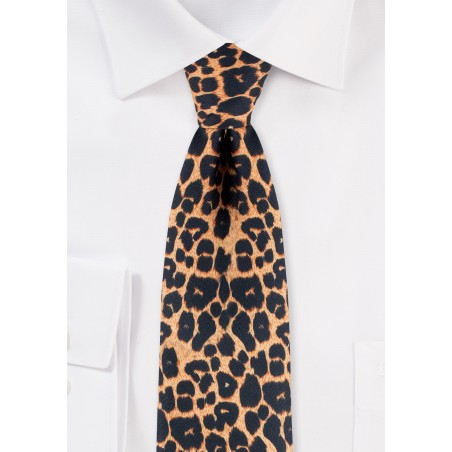 Cheetah Print Mens Designer Tie