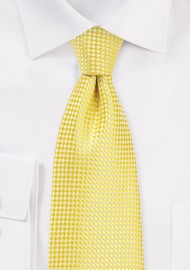 Vibrant Yellow Tie in XL Length