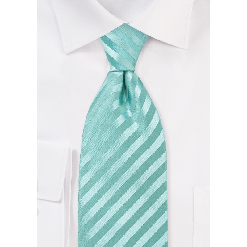 Kids Sized Silk Tie in Mint-Green