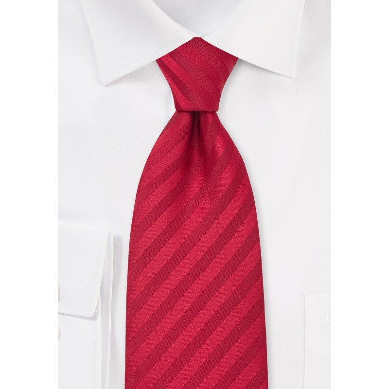 Solid Cherry Red Clip on Necktie