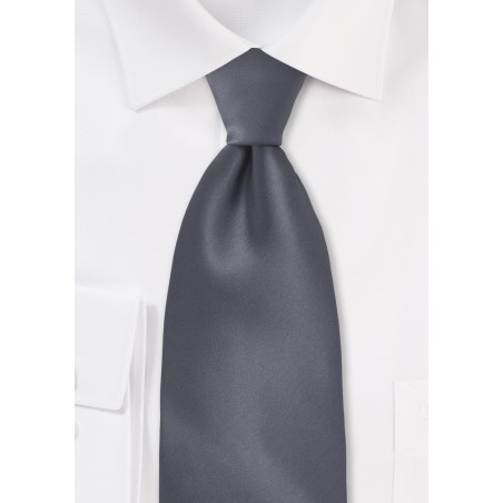 Solid Charcoal Grey Tie