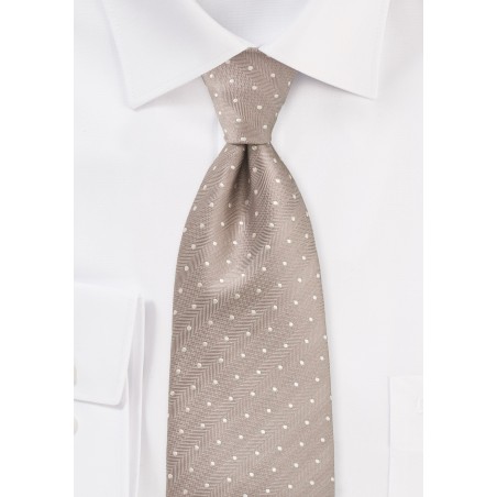 Cultured Polka Dot Tie in Fawn