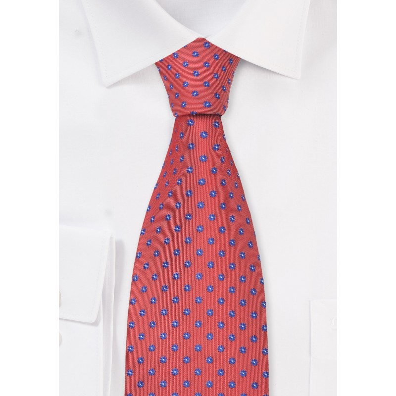 Coral-Red Silk Tie by Chevalier