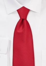 Grenadine Texture Tie in Bright Red