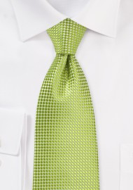 Solid Textured Tie in Parrot Green
