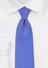 Horizon Blue Pin Dot Tie in Skinny Width