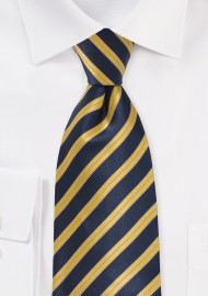 Regimental Yellow and Navy Tie