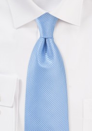 Solid Light Blue Tie with Textured Weave
