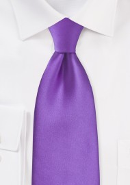 Solid Bright Purple Extra Long Length Tie