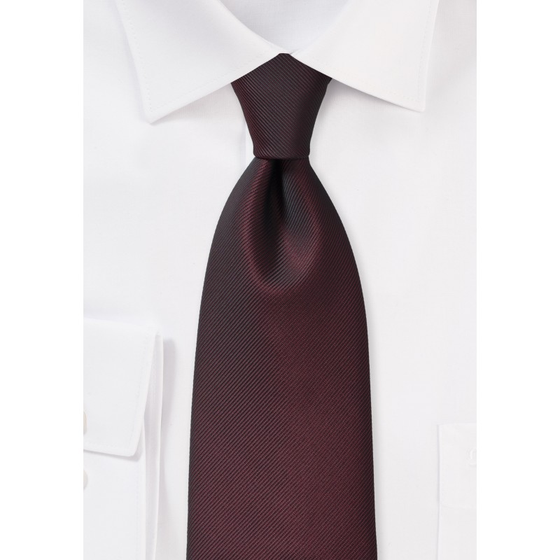 Edgy Monochromatic Oxblood Necktie