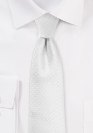 Skinny Pin Dot Tie in Bright White