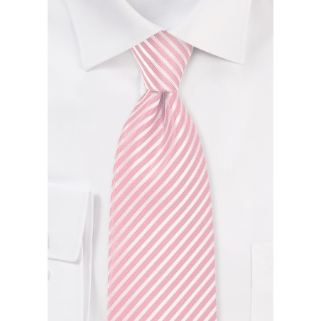 Petal Pink Kids Necktie with Stripes