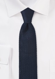 Dark Navy Blue Knitted Necktie
