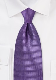 Extra Long Silk Tie in Electric Purple