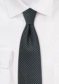 Black and Silver Pin Dot Tie