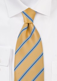 Striped Tie in Yellow and Blue