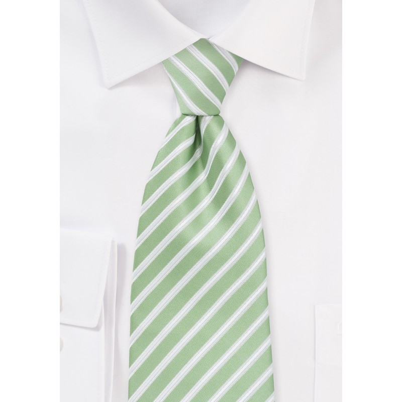 Seafoam Green Striped Tie