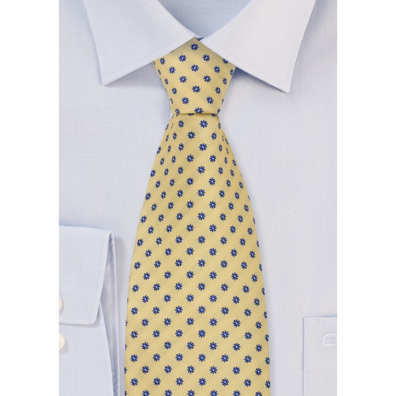 Lemon Yellow Silk Tie by Chevalier