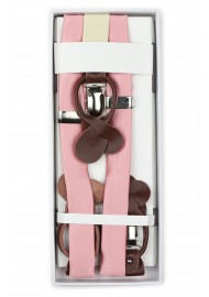 Petal Pink Fabric Suspenders in Box