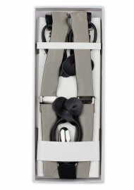 Mercury Silver Dress Suspenders in Box