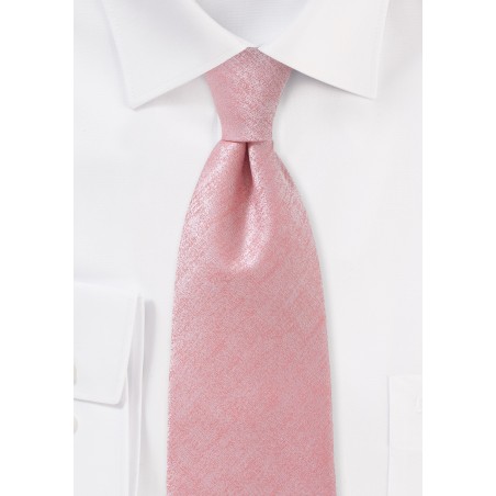 Heathered Tie in Pink for Tall Men