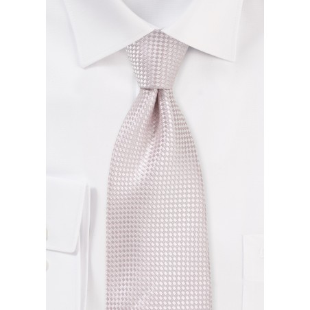 Textured Weave Necktie in Blush