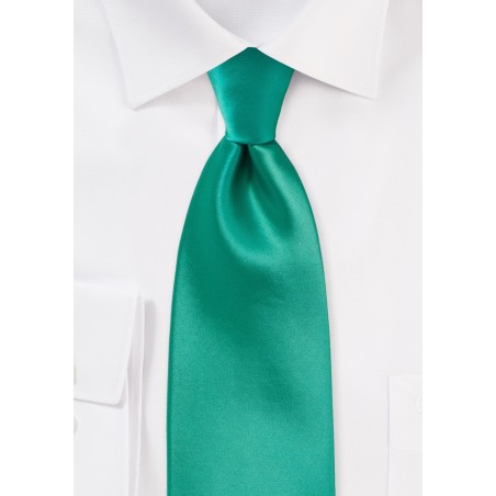Bright Jade Color Tie in XL