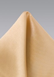 Solid Hued Pocket Square in Champagne
