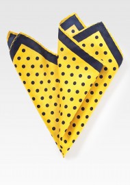 Bright Yellow and Blue Pocket Square